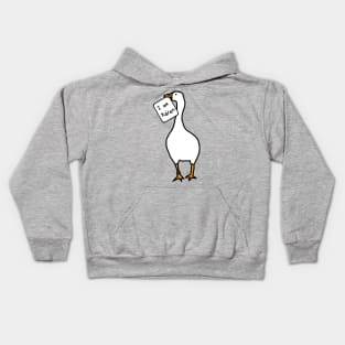 Goose Gamer with Stolen Karen Meme Sign Kids Hoodie